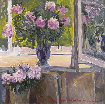 Раскрытое окно. Холст, масло, 100 х 100 см 2013&nbsp;г.