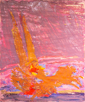 Выезд Бога Солнца Гелиоса. 120 x 100 см. 2018&nbsp;г.