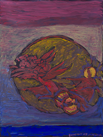 Гелиос - Бог Солнца. Бумага, акрил, гуашь. в. 120,5 x ш. 91 см. 2017&nbsp;г.