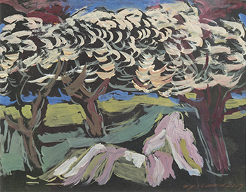 Соловьиный сад. Вариант 3. Бумага, акрил, в. 27,5 x ш. 35 см. 2009&nbsp;г.