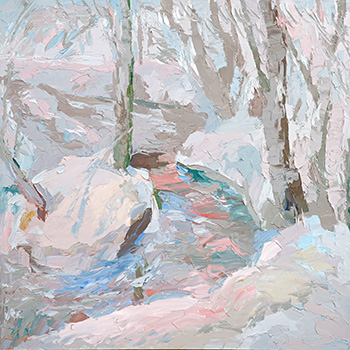 Март на реке Сетуни. Холст, масло, в. 80 х ш. 80 см. 2006&nbsp;г.